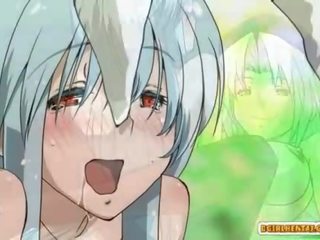 Shemale hentai cutie gets handjob and magnificent fucked